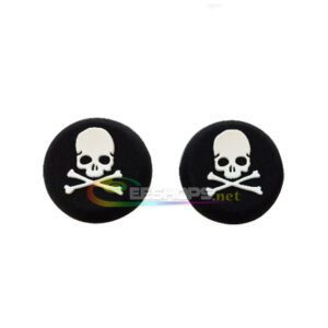 New Thumb Grips Silicone Rocker JoyStick Cap Cover Skull for Microsoft Xbox One 360 Slim E S XboxOne Xbox360 Controllers White A Pair Replacement Spare Parts