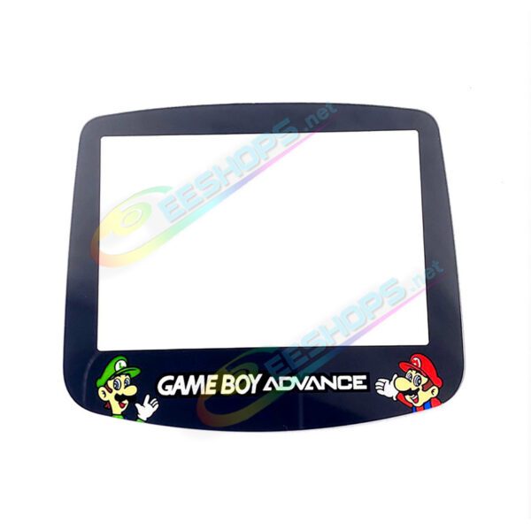 Best Nintendo GameBoy Advance Glass Mirror Screen Top Protector Cover Super Mario Bro Edition Color Replacement