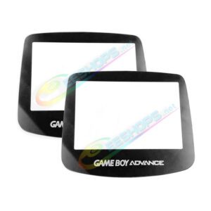 Best Nintendo GameBoy Advance Glass Mirror Black Protective Screen Upper Cover White Logo Pack 2 Replacement