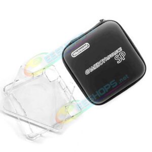 Best Nintendo GBA SP Carry Case Storage Bag + Protective Crystal Shell Set