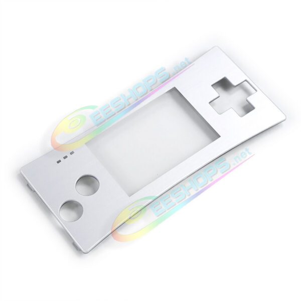 Cheap New Nintendo GameBoy Micro Faceplate Replacement Top Shell Glossy Silver Color