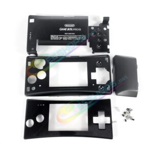 Cheap Nintendo GameBoy Micro Extra Alloy Housing Case Sells + Top Faceplate Silver Color Full Set Replacement