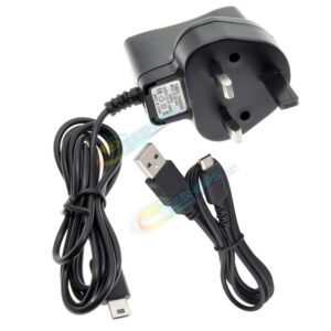 Best Nintendo DS Lite AC Charger Power Adapter UK HK Plug + USB Charging Cable