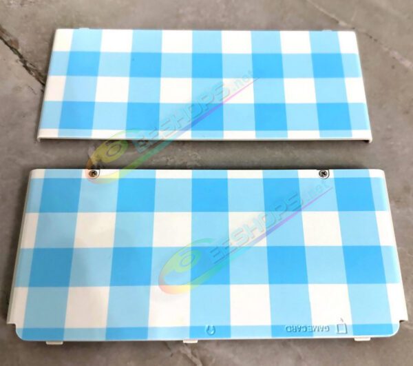 Cheap Nintendo New 3DS Extra Faceplate Cover Plates Replacement Blue & White Squares Edition