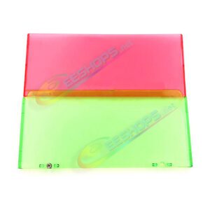 Cheap Nintendo New 3DS Extra Faceplate Replacement Cover Plates Clear Red & Green Color