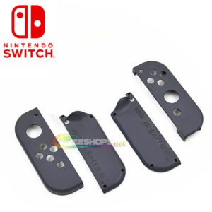 Original Top & Bottom Outer Housing Case Shell Enclosure for Nintendo Switch NS Console L/R Joy-Con Controllers Black Color Replacement Spare Parts