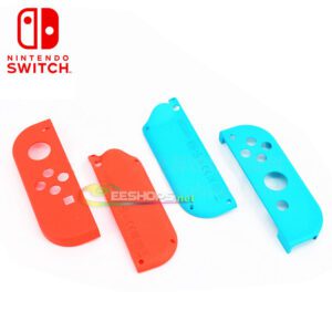 Original Top & Bottom Outer Housing Case Shell Enclosure for Nintendo Switch NS Console L/R Joy-Con Controllers Left Red Right Blue Replacement Spare Parts