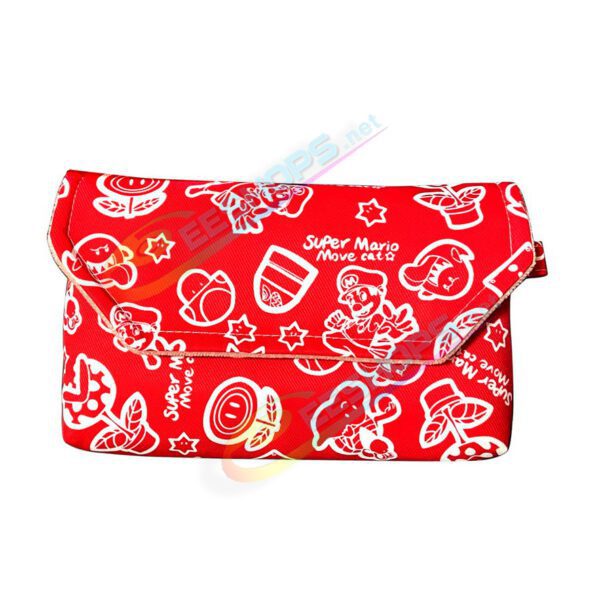 Best Nintendo Switch Lite Soft Storage Bag Large Capacity Protective Carry Pouch Super Mario Bro Edtion Red