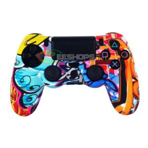 Buy Cheap Silicon Skin Protector Protective Rubber Cover for Sony Playstation 4 PS4 DualShock 4 Wireless Controllers Colorful Pattern E Free Claw Thumb Grips New