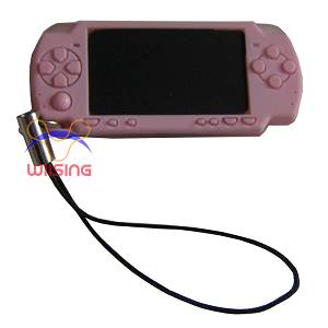 Cheap New PSP1000 Silicon Decorated pendant-miniature for Sony Playstation Portable PSP 1000 console pink colour Accessory in EEBUYS Free Shipping