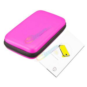 Best Nintendo 2DS Hard Carry Bag Storage Bag Pink Color with Hand Strap + Screen Protective Film