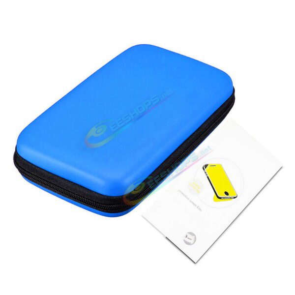 Best Nintendo 2DS Hard Carrying Bag Storage Bag Blue Color with Hand Strap + Screen Protective Film