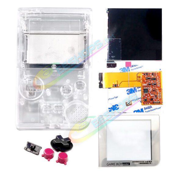 Cheap Nintendo GameBoy Pocket IPS Screen Mod Kit + Dedicated Sky Blue Housing Case Replacement