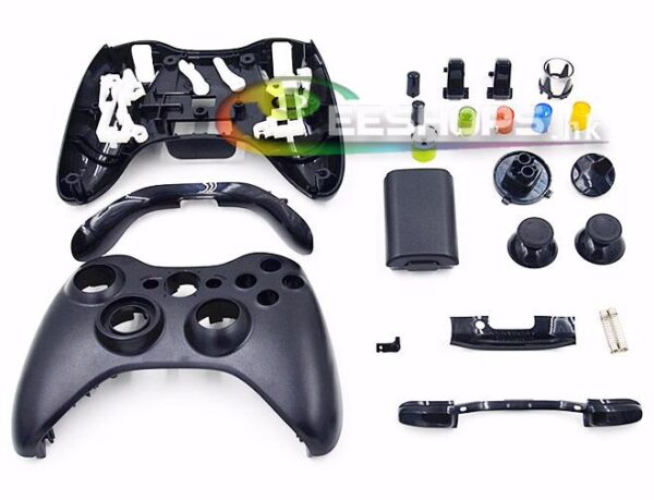 Best New for Xbox 360 Wireless Controller Housing Case Outer Shell Replacement Full Complete Assembly 27 Parts Set Black Color