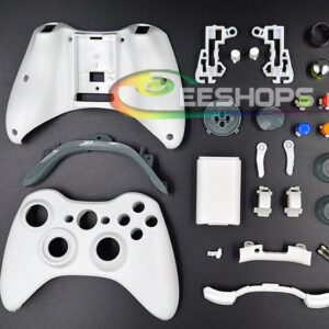 Cheap New Housing Case Outer Shell Cover White for Xbox 360 Wireless Controllers Full Complete Assembly 27 Parts Set White Replacement