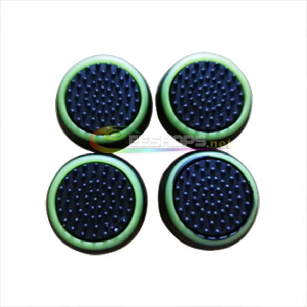 New Non-slip Thumb Grips Silicone Rocker JoyStick Cap Cover for Microsoft Xbox One 360 Slim E S Controllers Black & Green Edge W/ 4pcs Set Replacement Parts