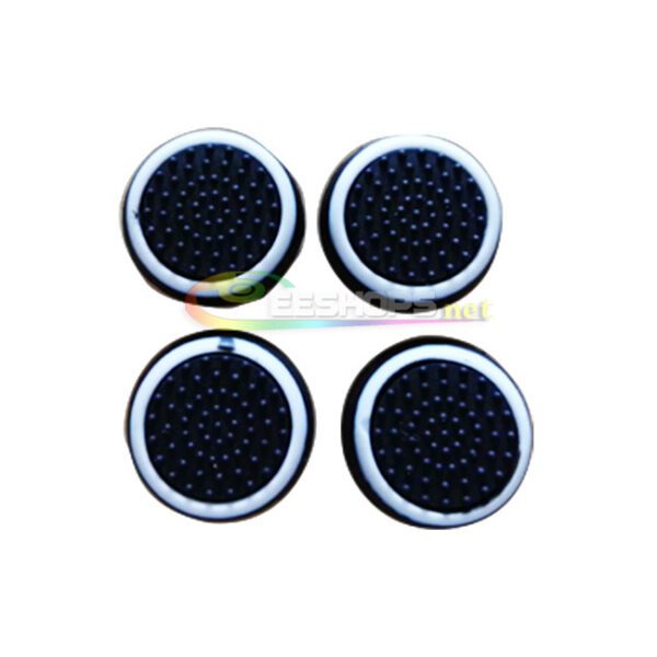 New Non-slip Thumb Grips Silicone Rocker JoyStick Cap Cover for Microsoft Xbox One 360 Slim E S Controllers Black & White Edge W/ 4pcs Set Replacement Spare Parts