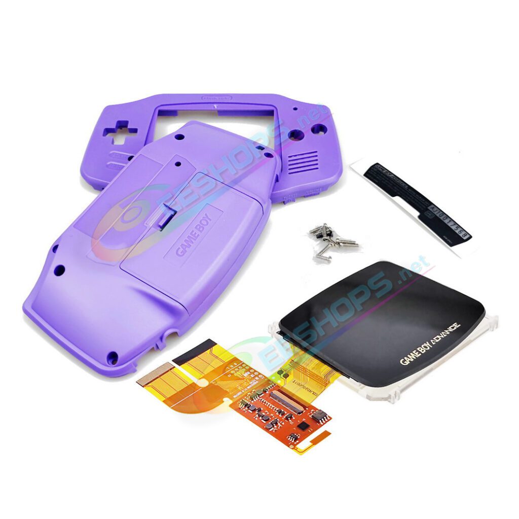 Cheap Nintendo GameBoy Advance IPS Display Screen Mod Kit with Housing Case Shells Violet Purple