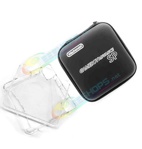 Best Nintendo GBA SP Carry Case Storage Bag + Protective Crystal Shell Set