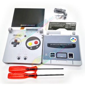 Cheap Nintendo GameBoy Advance SP Laminated IPS Screen + Limited Housing Case Set SFC Grey Replacement