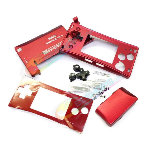 Cheap Nintendo GameBoy Micro Extra Housing Case Alloy Shells + Red Faceplate Full Set Replacement