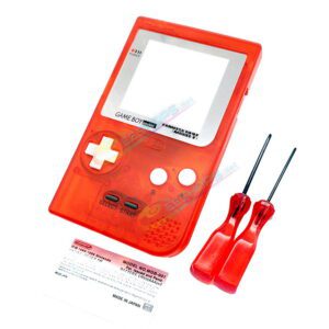 Cheap Nintendo GameBoy Pocket Extra Shell Housing Case Clear Red Replacement