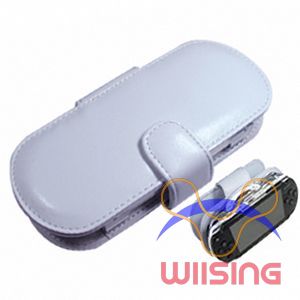 Horizontal - Leather Pouch for Sony Playstation Portable PSP 1000 (White) Accessory in EEBUYS Free Shipping