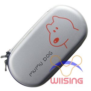 Cheap New PSP1000 Leather Mumu Dog Silver Pouch for Sony Playstation Portable PSP 1000 Accessory in EEBUYS Free Shipping