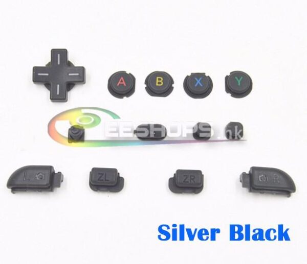 Genuine New ABXY A B X Y L R ZL ZR Home Select Key Button 13pcs Set for Nintendo New 3DS XL LL 3DSXL 3DSLL Silver Replacement Spare Parts