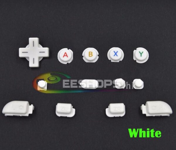 Genuine New ABXY A B X Y L R ZL ZR Home Select Key Button 13pcs Set for Nintendo New 3DS XL LL 3DSXL 3DSLL Handheld Console White