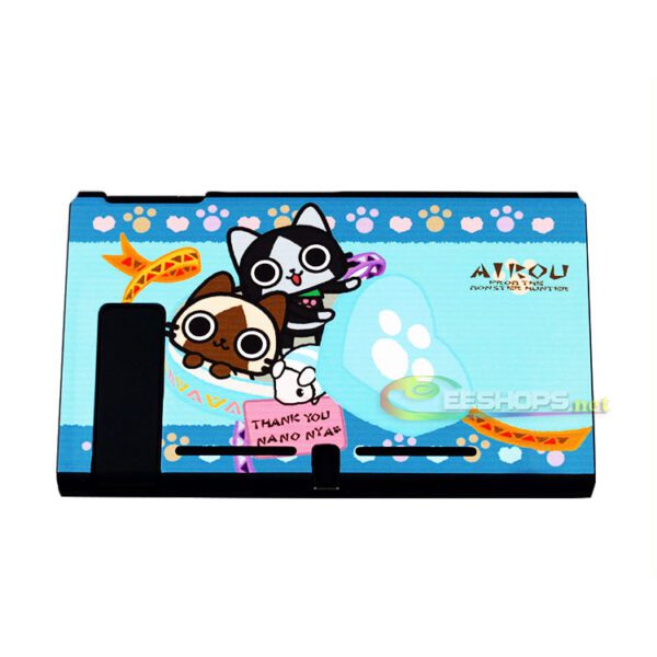 New for Nintendo Switch NS Game Console Protective Case Cover Shell Armor Shell Protector Airou From The Monster Hunter Matte Replacement Spare Parts