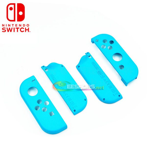 Original Top & Bottom Outer Housing Case Shell Enclosure for Nintendo Switch NS Console L/R Joy-Con Controllers Blue Color Replacement Spare Parts