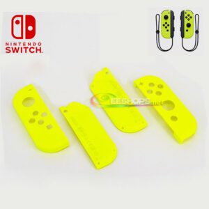 Genuine Top & Bottom Outer Housing Case Shell Enclosure for Nintendo Switch NS Console L/R Joy-Con Controllers Yellow Replacement Spare Parts