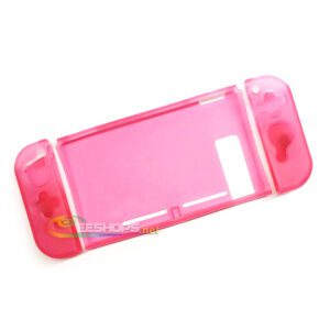 New TPU Skin Protector Case Sleeve Cover Armor for Nintendo Switch NS Game Console & Joy-Con Controllers Split Type Transparent Pink Replacement Parts