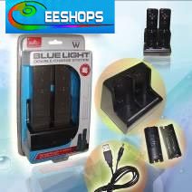 Cheap New for Nintendo Wii Blue Light Duoble Charge Station In Black Accessory in EEBUYS Free Shipping