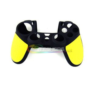 Cheap Anti-Slip Silicone Armor Skin Protector Case Rubber Cover for Sony Playstation 4 PS4 Slim Pro DualShock 4 Wireless Controllers Yellow Dual Color With Thumb Grips