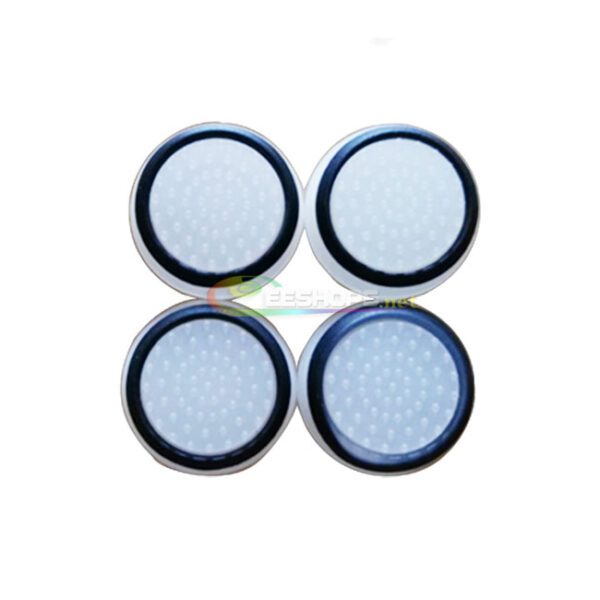 New Non-slip Thumb Grips Silicone Rocker JoyStick Cap Cover for Sony Playstation 4 PS4 Slim Pro Controllers White & Black Edge W/ Luminous 4pcs Set Replacement