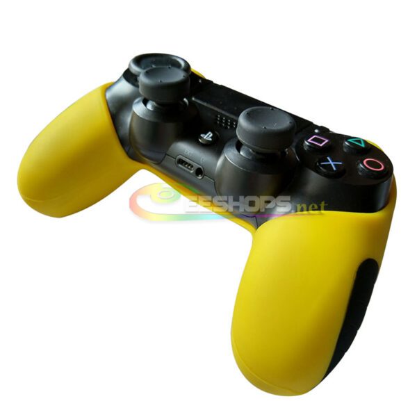 Cheap New Half-Covered Silicone Skin Protector Case Rubber Sleeve Armor for Sony Playstation 4 PS4 PS4 Slim PS4 Pro DualShock 4 Wireless Controller Yellow Free Thumb Grips