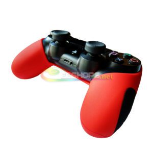 Best Red Silicone Skin Protector Case for Sony Playstation 4 PS4 PS4 Slim PS4 Pro DualShock 4 Wireless Controller Half-Covered Rubber Sleeve Protective Armor Free Thumb Grips