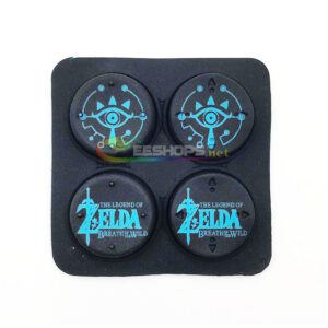 New Thumb Grips Silicone Analog Joy Stick Cap Cover The Legend of Zelda for Nintendo Switch NS Joy-Con L/R Controllers Blue Color 4pcs Set Replacement Spare Parts