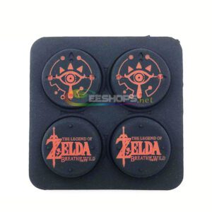 New Thumb Grips Silicone Analog Joy Stick Cap Cover The Legend of Zelda for Nintendo Switch NS Joy-Con L/R Controllers Red Color 4pcs Set Replacement Spare Parts