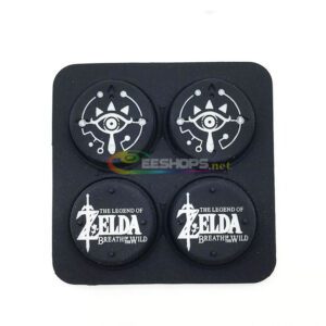 New Thumb Grips Silicone Analog Joy Stick Cap Cover The Legend of Zelda for Nintendo Switch NS Joy-Con L/R Controllers White Color 4pcs Set Replacement Spare Parts