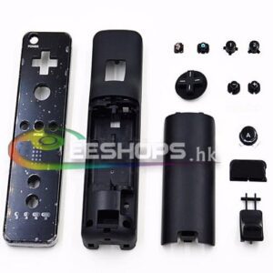 Genuine New Outer Case Housing Shell Enclosure 14pcs Full Set Black for Nintendo Wii Remote Controllers Old Edition Replacement Spare Parts