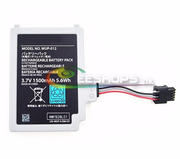 Genuine Internal Rechargeable Li-ion Battery Pack WUP-012 for Nintendo Wii U GamePad Controller Replacement Repair Part 1500mAh